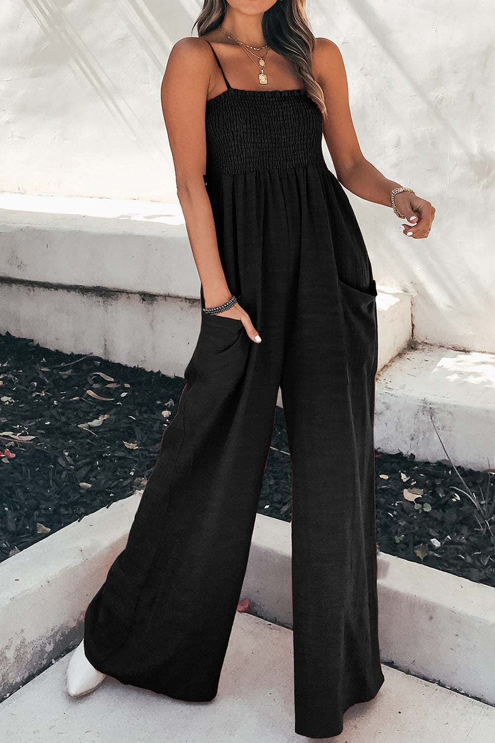 Women's Summer Jumpsuit: Sleeveless with Pockets in Various Colours - Ideal for Summer Days