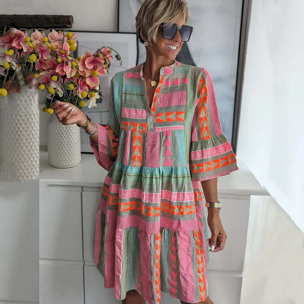 Vespera Vintage Dress – Timeless Elegance with Classic Charm