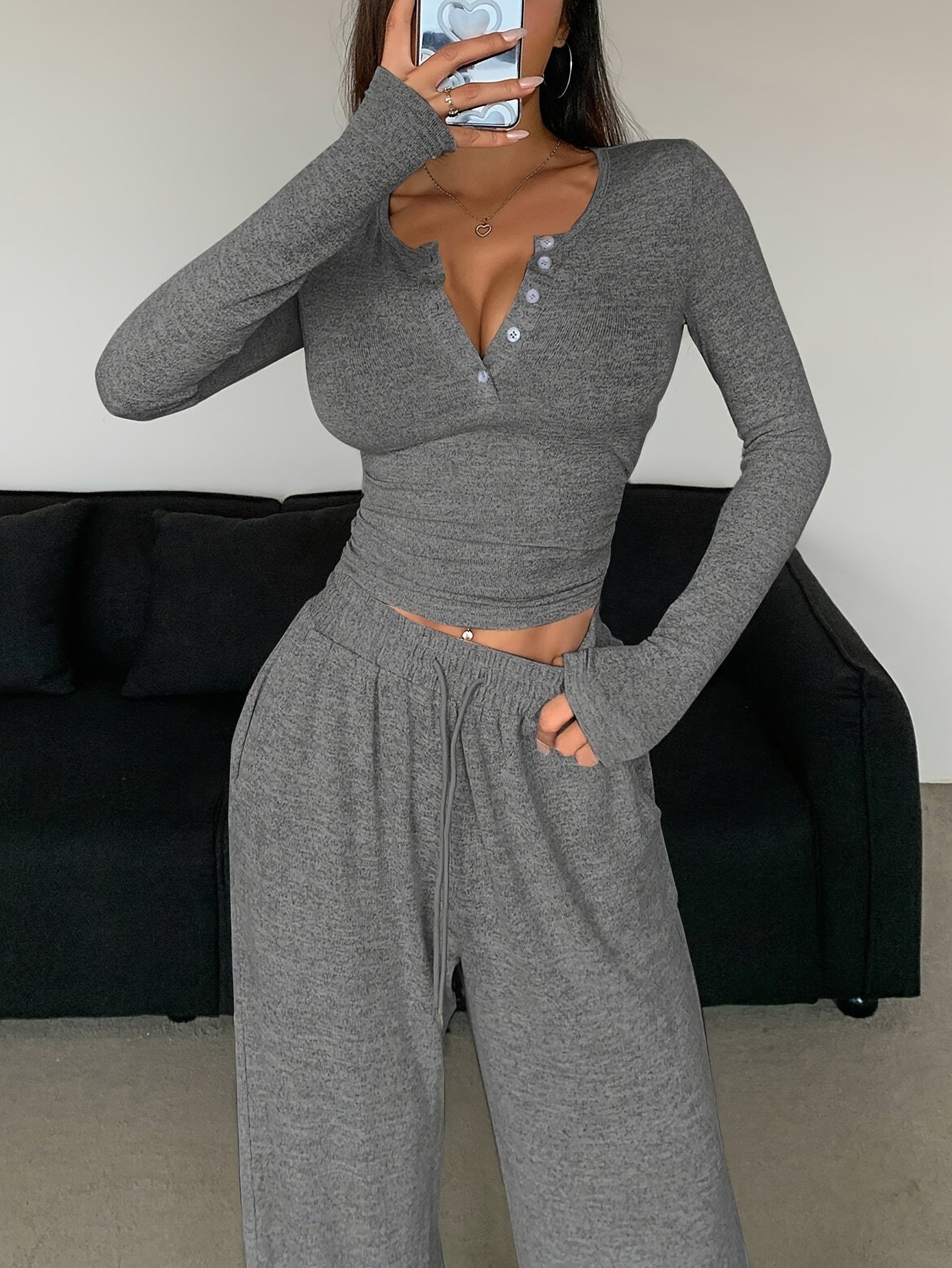 Stylish Lounge Set with Trendy Details for Casual Wear