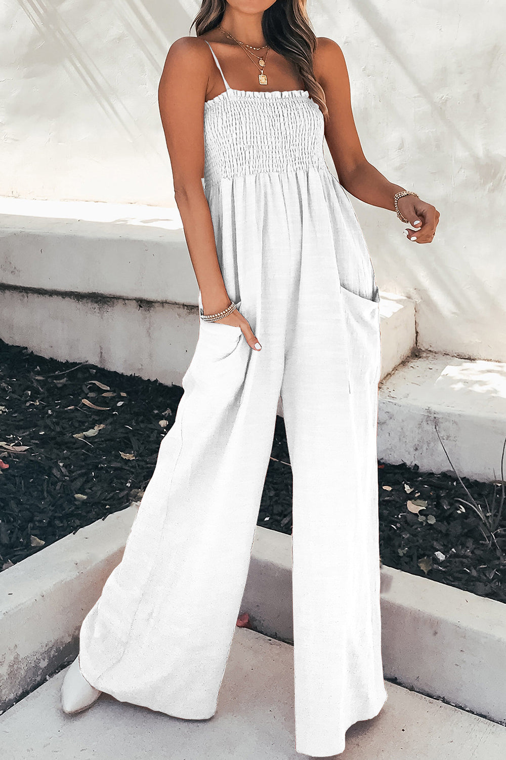 Women's Summer Jumpsuit: Sleeveless with Pockets in Various Colours - Ideal for Summer Days